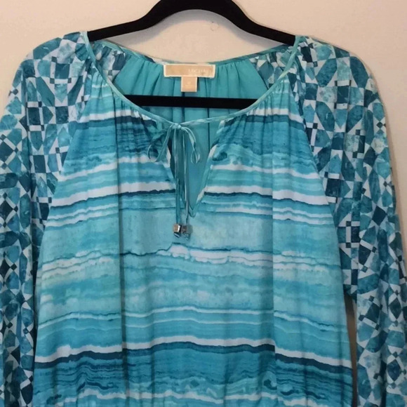 MICHAEL Michael Kors Dresses & Skirts - Michael Kors Blue & White Long Sleeve Dress